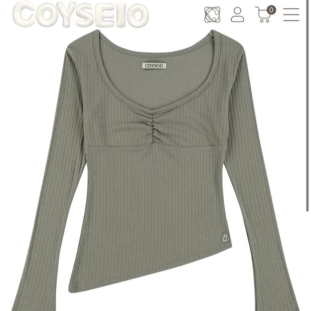 Coyseio soft bell knit light grey os | 후루츠패밀리