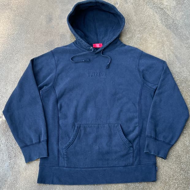 Supreme Tonal Embroidered Hoodie | 후루츠패밀리
