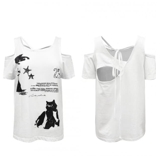 스컬프터 Sheriff Cut Out Tee Dirty White | 후루츠패밀리