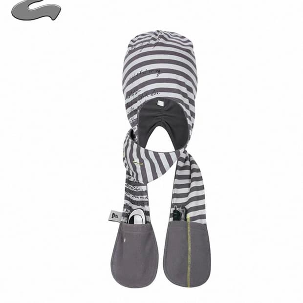 小物 GRAPE Code Print Striped Hooded ScarfHat GRAPE] Code Print Striped Hooded Scarf | 후루츠패밀리