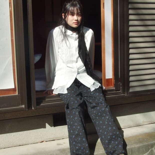 Shop faerie 샵페어리star cotton twill pants | 후루츠패밀리