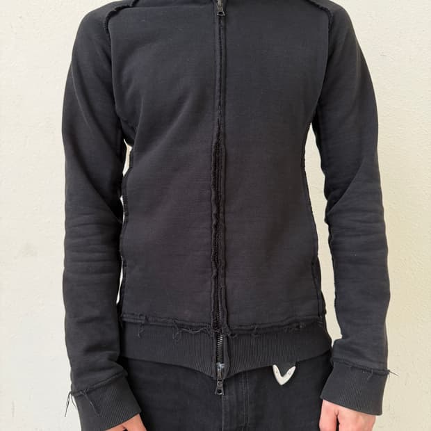 WJK Distressed riri Zip Hoodie | 후루츠패밀리