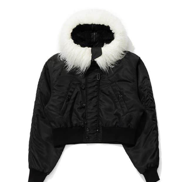 OPEN YY FAUX FUR ZIPPER HOOD MA-1 | 후루츠패밀리
