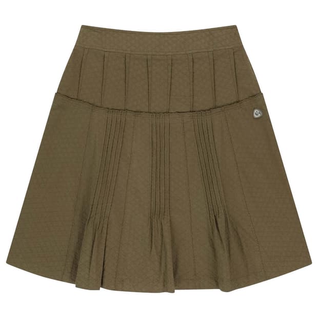 スカート COYSEIO FLOWER PINTUCK SKIRT CHARCOAL Geek Office / ギークオフィス】COYSEIO / コイセイオ FLOWER PINTUCK