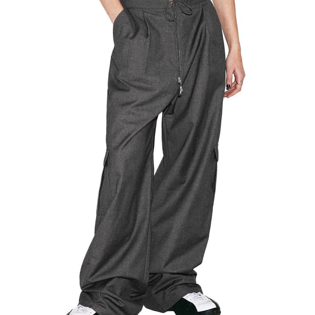 OPEN YY CARGO POCKET PANTS, CHARCOAL | 후루츠패밀리
