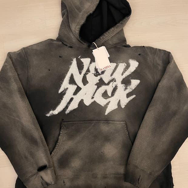 輸入品 KAMIYA Destroyed Printed Hoodie パーカー L 【公式通販】