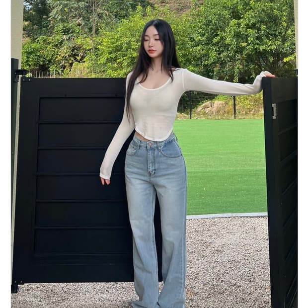 韓国KINDAME Volume-UpHigh-WaistSemiBootcut 8194d19af6f5690521c5319efca257