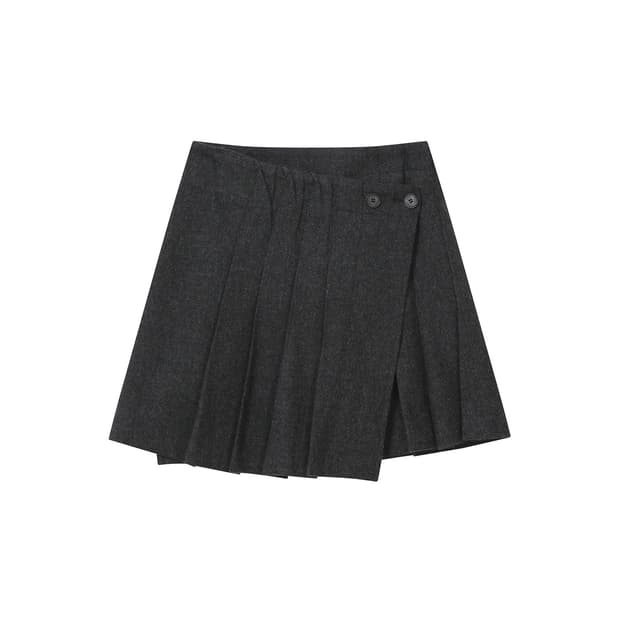 미세키서울 Shirring ruffle midi skirt BLACK | 후루츠패밀리