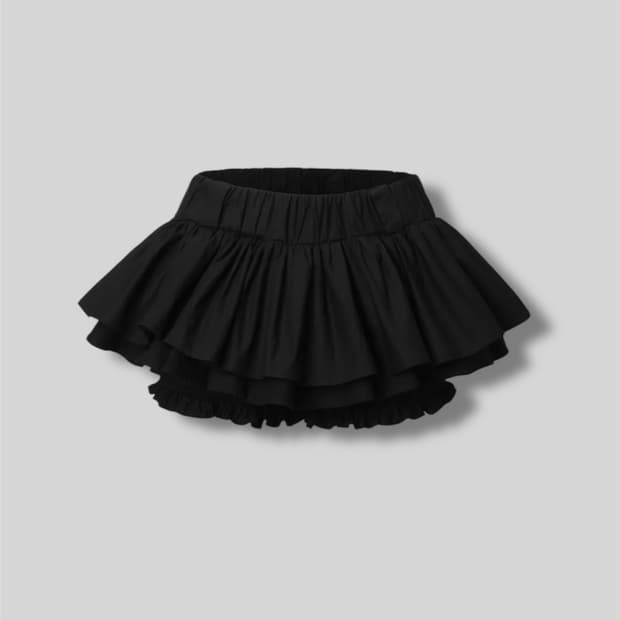 KHAKIPOINT) Cancan Skirt Pants [ black ] | 후루츠패밀리