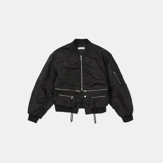 open yy faux fur zipper hood ma-1, black | 후루츠패밀리