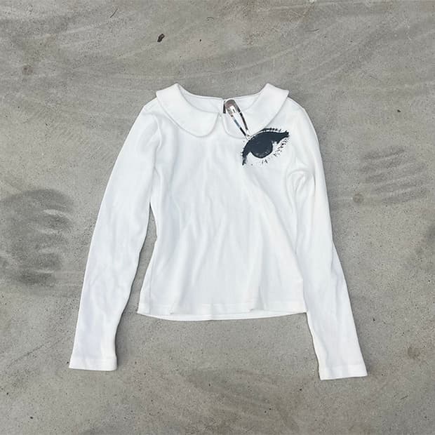 【yiyounggyeoung】girl's Eye collar T yiyounggyeoung 이영경 girl's Eye collar T | 후루츠패밀리