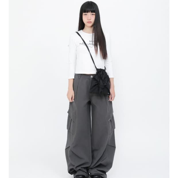 코이세이오 WASHED BUTTON TAB PANTS GREY | 후루츠패밀리