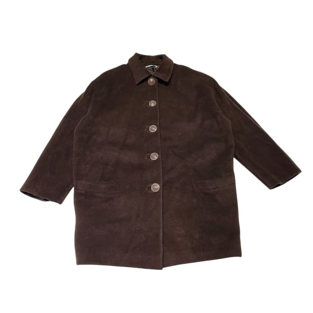 Coyseio ROUND COLLAR SUEDE JACKET BROWN | 후루츠패밀리