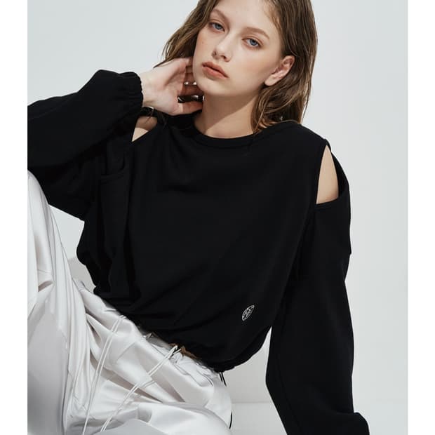 ★Rose Frantz★ Wide Satin Cargo pants Black RS23FWPT-02BK SHOP - ALL - rosefrantz