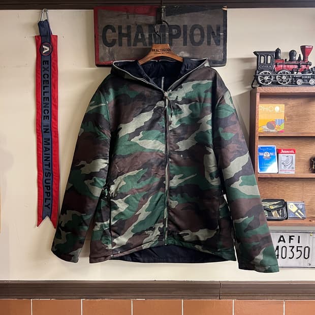 00s Jipijapa 4way Reversible Winding Zip Hooded Blouson Jacket