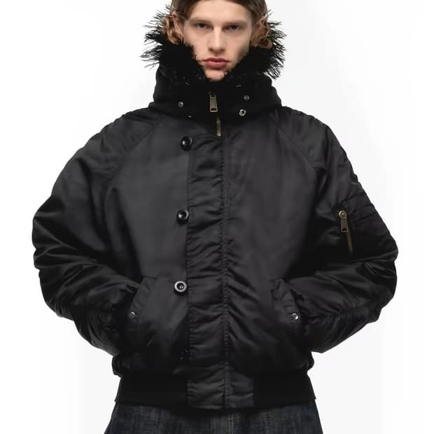 NO FAITH STUDIOS ASTRO FUR BOMBER JACKET | 후루츠패밀리