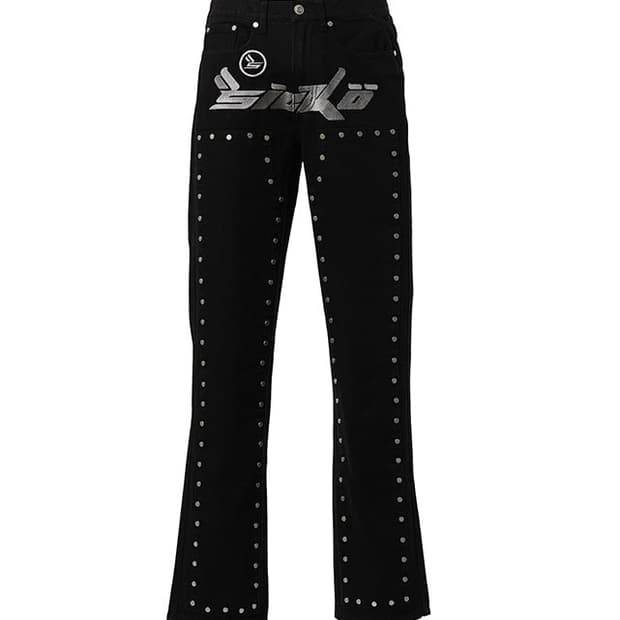 AFB X SICKO DOUBLE KNEE STUDDED PANTS | 후루츠패밀리