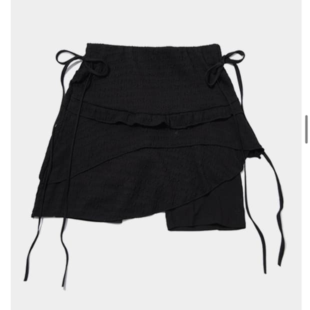 Threetimes lace garter skirt black | 후루츠패밀리