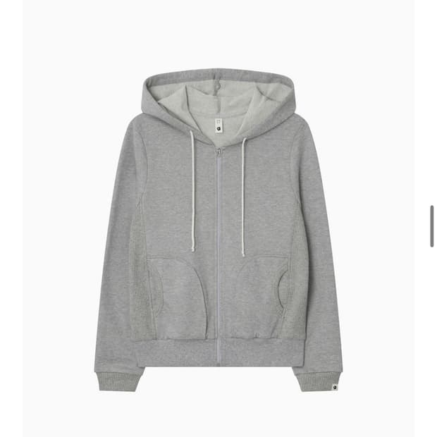 coyseio twinkle hood zip-up gray | 후루츠패밀리