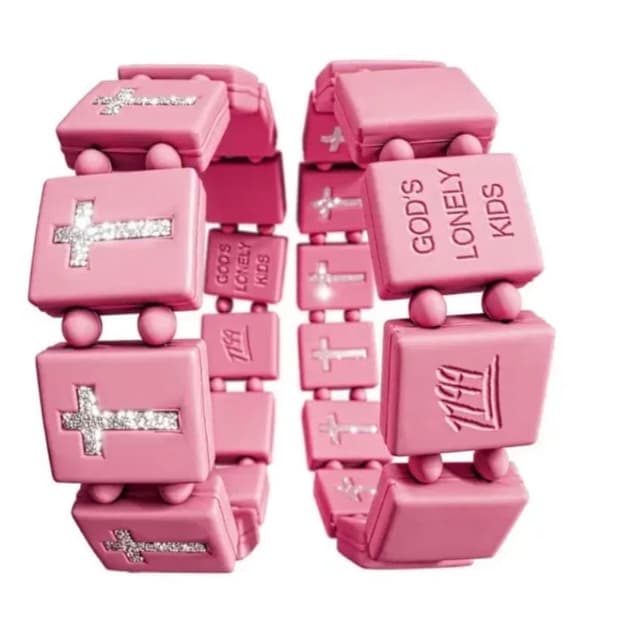 1199 bazo pink cross bracelet | 후루츠패밀리