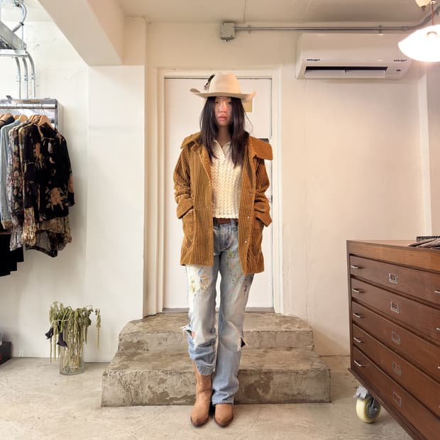 Coyseio ROUND COLLAR SUEDE JACKET BROWN | 후루츠패밀리