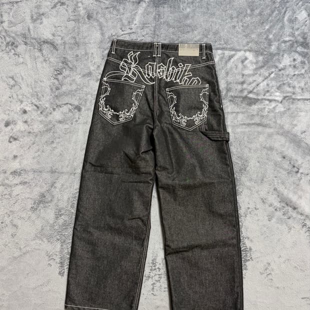Kashiko Embroied Nonfade Denim Pants | 후루츠패밀리