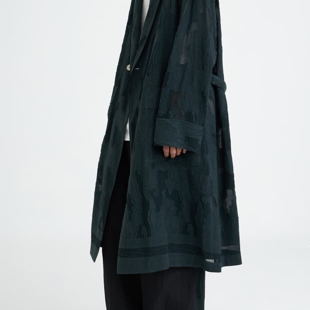IRENISA shawl collar gown coat | 후루츠패밀리
