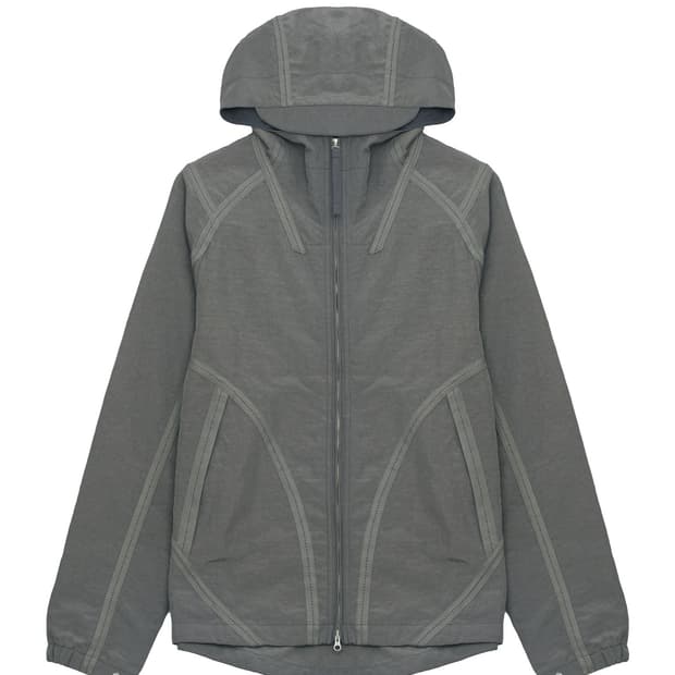 Coyseio stitch hood zip-up charcoal OS | 후루츠패밀리