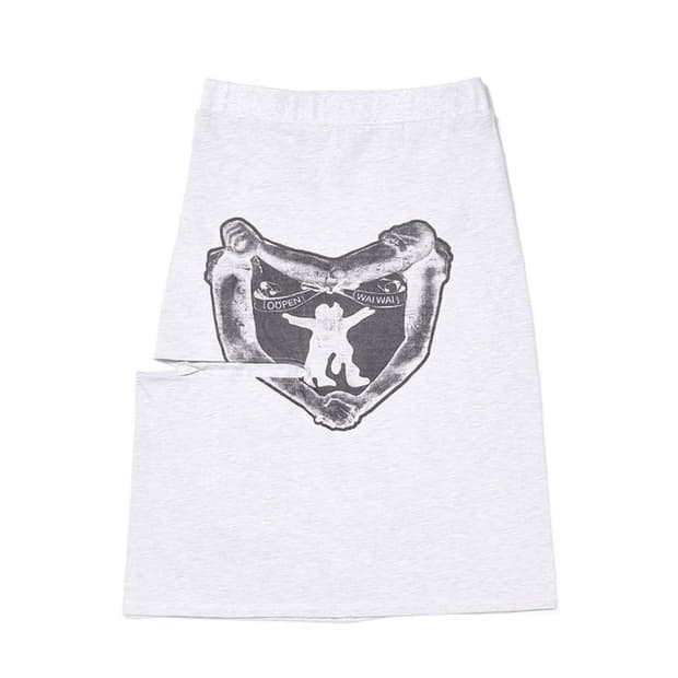 Open yy HUG&HEART CUTOUT SKIRT | 후루츠패밀리