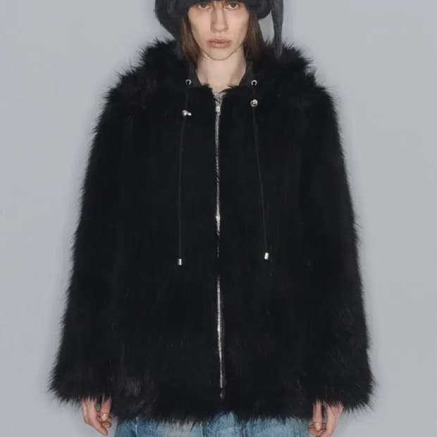 OPEN YY REVERSIBLE FAUX FUR HOOD JACKET | 후루츠패밀리