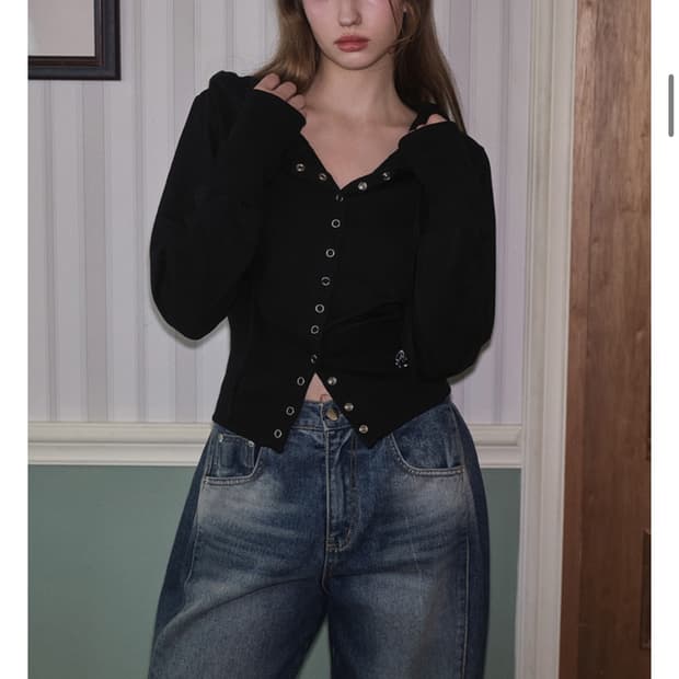 ★Rose Frantz★ Wide Satin Cargo pants Black RS23FWPT-02BK SHOP - 로제프란츠