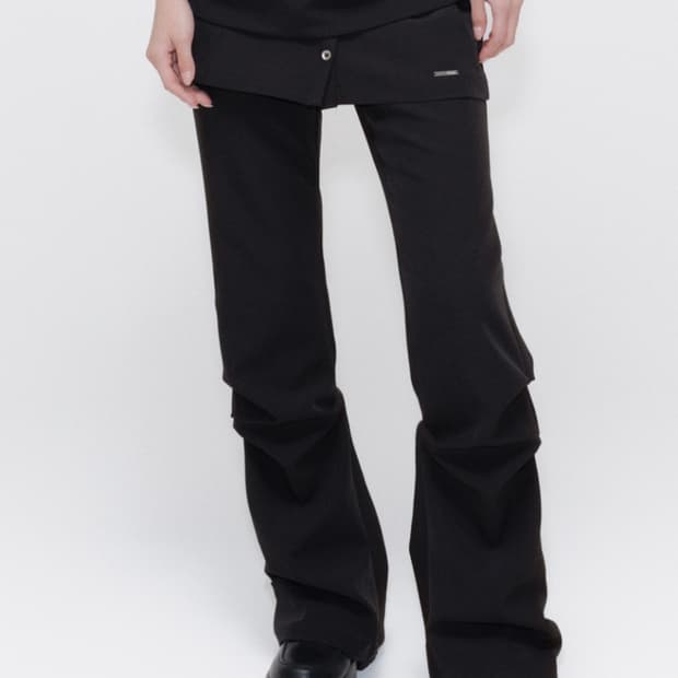 パンツ MISEKI SEOUL Draped shirt skirt pants 미세키서울 Draped shirt skirt pants SET BLACK | 후루츠패밀리