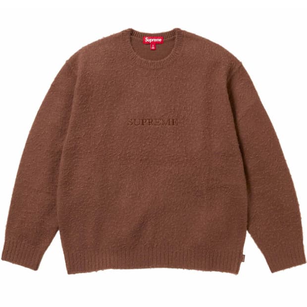 23AW/stussy Fuzzy Lattice Crew | 후루츠패밀리
