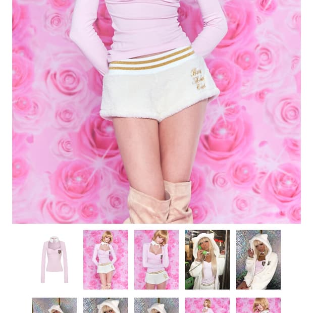 새상품)Charmy collar top (baby pink) | 후루츠패밀리