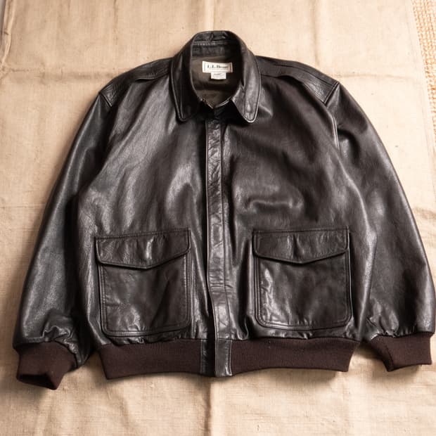 80s LL Bean A-2 Flight Leather Jacket,XL | 후루츠패밀리