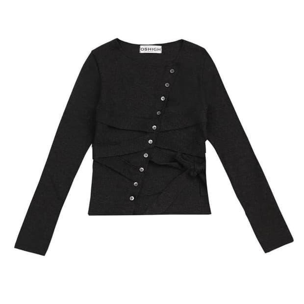 トップス Bohemian seoul BUTTON V-NECK SLIT KNIT BOHEMIAN SEOUL | 보헤미안서울 Bohemian Seoul Button V-Neck